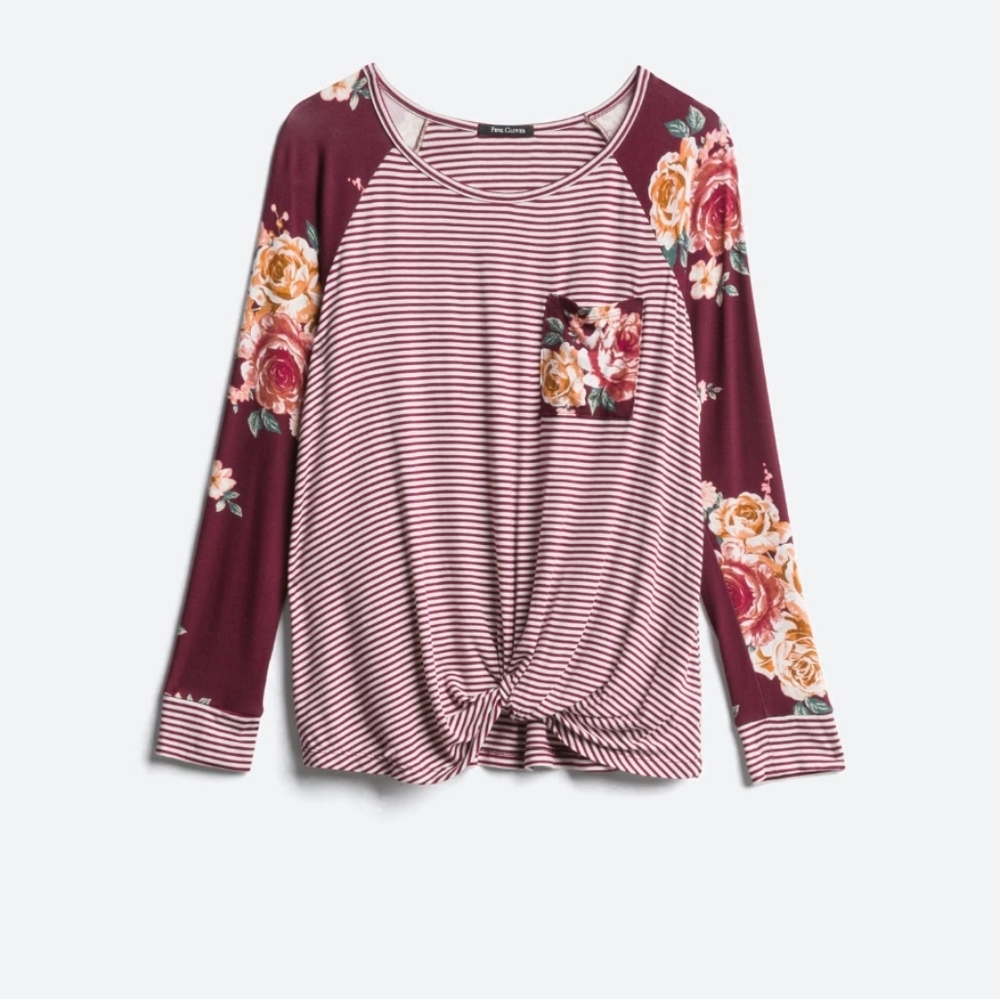 PINK CLOVER
Philip One Pocket Knot Front Knit Top